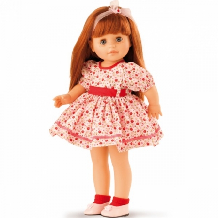 Кукла Настя в розовом платье в цветочек, 40 см