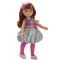 Кукла Кристи в сером платье и розовых колготках, 32 см