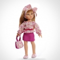 Кукла Карла в розовой юбке с сумочкой