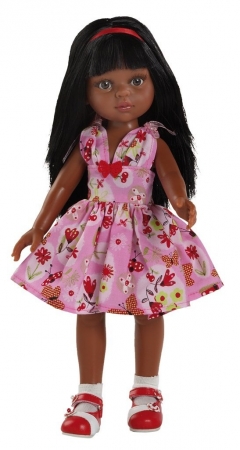 Кукла Нора в розовом платье с бабочками, 32 см