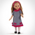 Кукла Карла в серо-розовом платье, 32 см