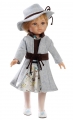 Кукла Карла в сером пальто и шляпке