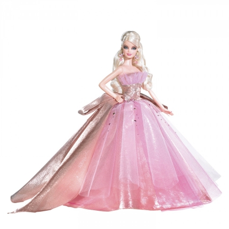 Коллекционная кукла Барби "Праздничное сияние", розовый ярлык