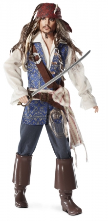 Barbie кукла колекционная "Пираты Карибского моря - 4." Джек Воробей