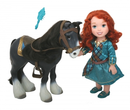 Jakks Pacific Набор с куклой "Disney Принцесса - Малышка Мерида и конь"