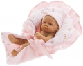 Antonio Juan Munecas Кукла-младенец (девочка) Лео в розовом, 26 см
