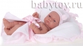 Кукла-младенец Лея в розовом, 26 см