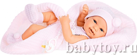 Кукла-младенец Лана в розовом, 42 см