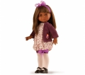 Кукла Амор в платье с сердечками и бордовом жакете, 40 см