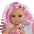 Кукла Ангел с короткими волосами в розовом